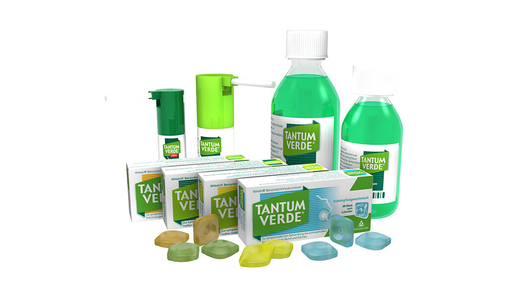 Das Tantum Verde(R) Gesamtsortiment © Angelini Pharma Österreich GmbH