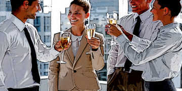 Alkohol am Arbeitsplatz wird oft durch Trinksitten, Feiern und Bräuchen forciert. © wavebreakmedia / shutterstock.com