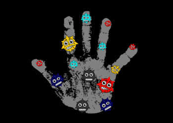 Hand-Mikrobiom: Bakterien in der Handfläche. ©Haryadi CH_shutterstock