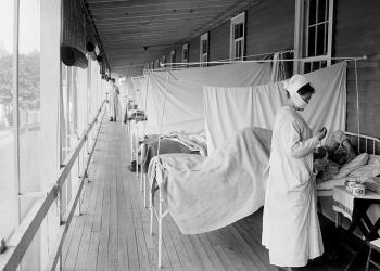 Walter Reed Hospital in Washington DC während der Spanischen Grippe im Winter 1918 / 1919. © Everett Historical / shutterstock.com